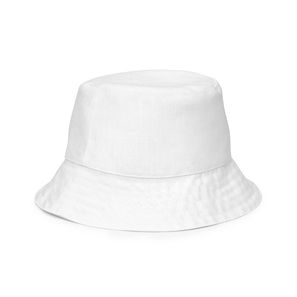 "Reversible bucket hat showing inside pattern - moisture-wicking polyester material"