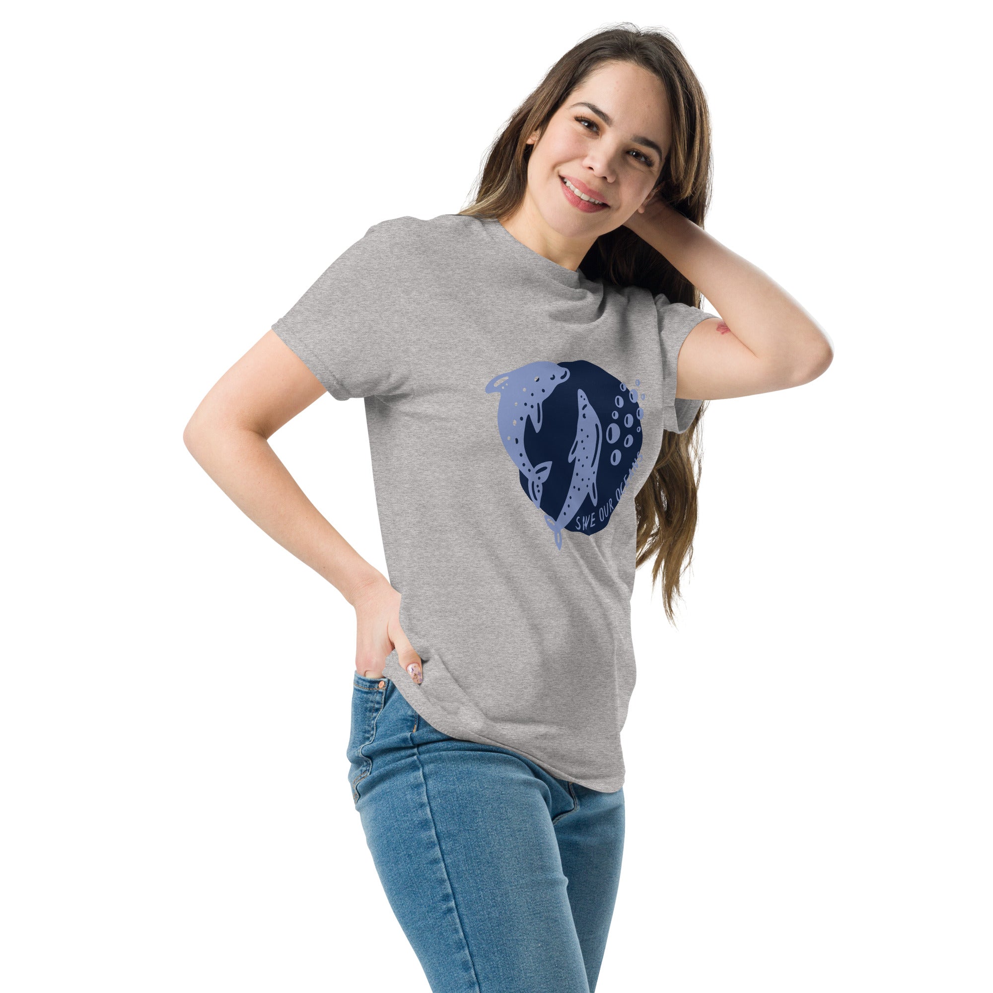 "Unisex classic tee bottom hem - quality stitching and shape retention"